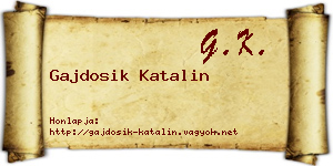 Gajdosik Katalin névjegykártya